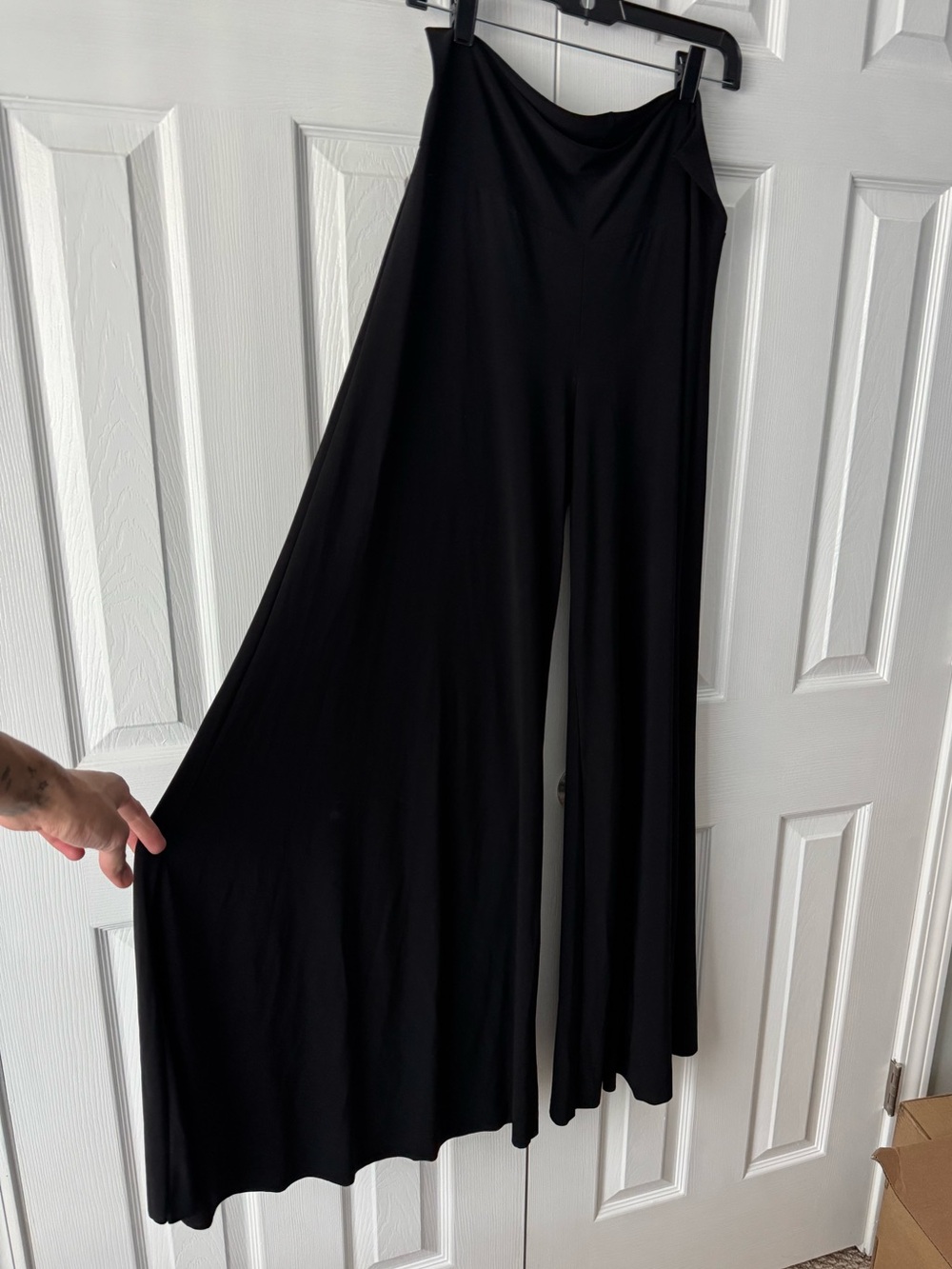 Last Tango Black Boho Pants Gaucho Pants XL Stretch Wide Leg Palazzo Pants